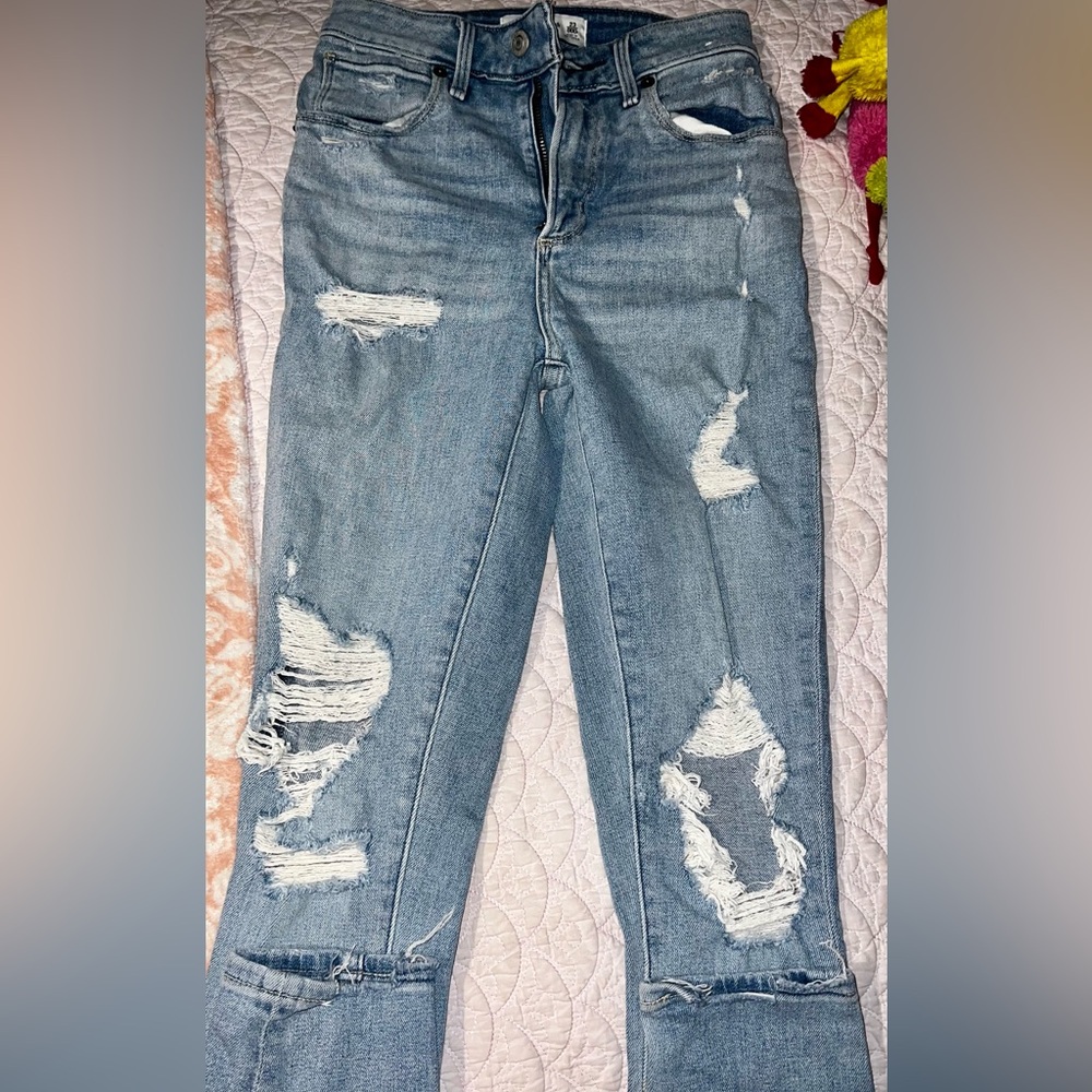 Abercrombie & Fitch Curve Love High Rise Super Skinny Ankle Jeans